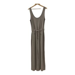 Abercrombie & Fitch Olive Green Travelers Wide Leg Jumpsuit M Elastic Waist